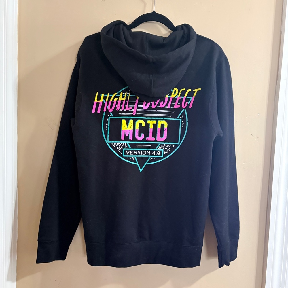 Highly Suspect MCID Band Graphic Black Zip Hoodie Small